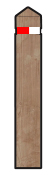 1 x 37mm Red/White retroreflective band.