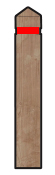 1 x 37mm Red retroreflective band.