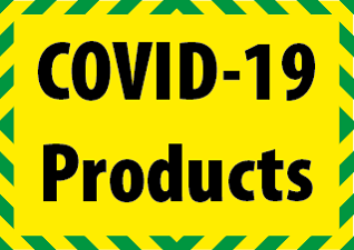 COVID-19 national logo in yellow and green