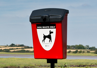 Fido™ 25 litre outdoor dog waste bin for dog fouling in public areas