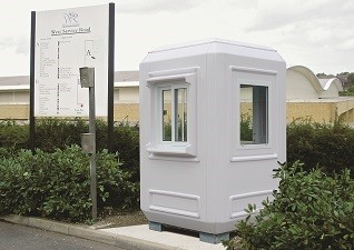 Genesis™ 1.5m GRP modular prefabricated kiosk on retail centre car park