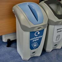 Confidential paper office recycling bin