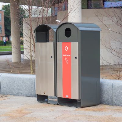 Electra Curve Recycling and Litter Bin