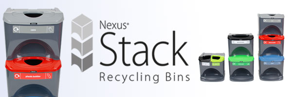Glasdon launch new range of stackable recycling bins- Nexus® Stack