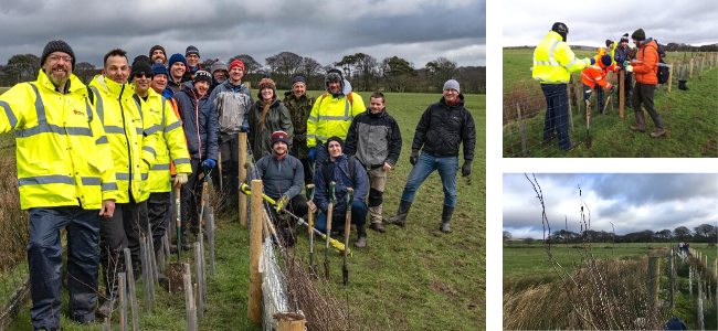 Tree Planting with Wyre Rivers Trust Charity Day Group