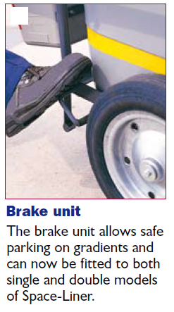 What is this? Brake Unit for Double Space-Liner™ Orderly Barrow