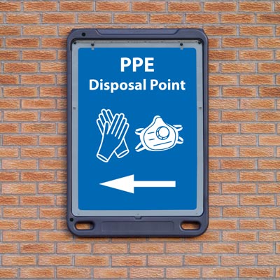 Advocate&trade; Wall Poster Display Sign - PPE / COVID-19 Information Point Ideal for Social Distancing Signage