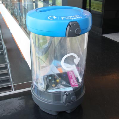C-Thru™ 180 Newspaper & Magazine Recycling Bin