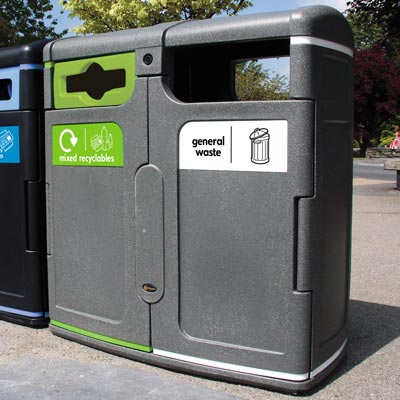 Outdoor Recycling Bins - Glasdon Ireland