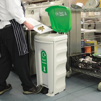 Nexus® Shuttle Food Waste Recycling Bin Foot Pedal Operated Bin