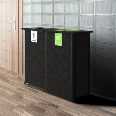 Origin&trade; Infinity Duo 140 Litre Recycling Station Space-Saving Design