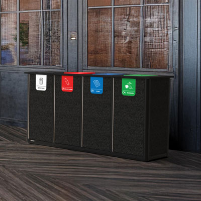Origin&trade; Infinity Quad 280 Litre Recycling Station 4 Waste Streams