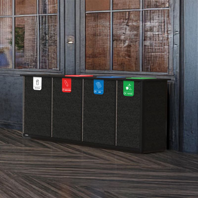 Origin&trade; Infinity Quad 400 Litre Recycling Station 4 Waste Streams