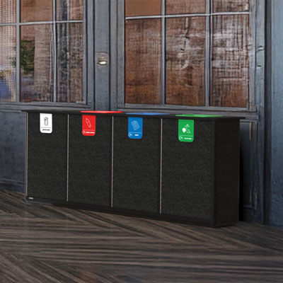 Origin&trade; Infinity Quad 440 Litre Recycling Station 4 Waste Streams
