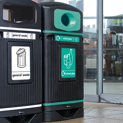 Streamline Jubilee™ Mixed Glass Recycling Bin