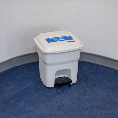 BigFoot™ 35 PPE Disposal Bin Hands-Free Bin with Foot-Operated Pedal