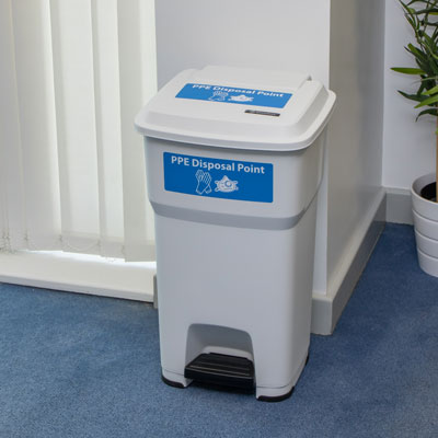 BigFoot™ 60 PPE Pedal Bin Foot-Operated PPE Bin for Hands-Free Use