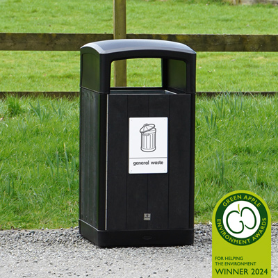 Origin™ Curve 110 General Waste Recycling Bin Made from Recycled Materials