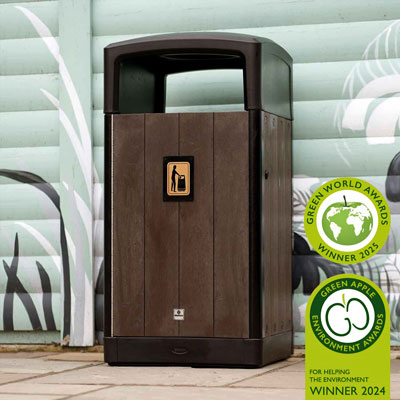 Origin&trade; Curve 110 Litter Bin Made from Recycled Materials